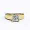 Solitaire Gold Engagement with 1ct Princess Cut Diamond - 01SG05